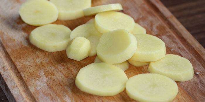Papas en rodajas