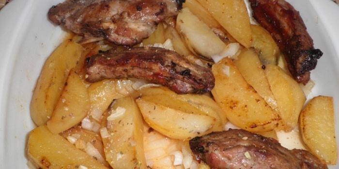 Papa con puerco