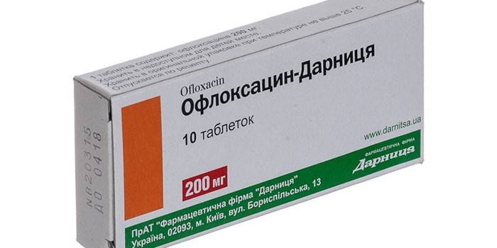 Ofloxacin comprimidos por embalagem
