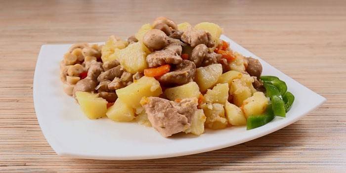 Asado en un plato
