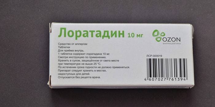 Loratadine comprimidos por embalagem