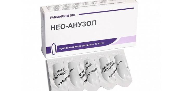Supositorios rectales Neo-anusole por paquete