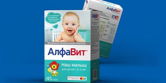 Vitaminas AlfaVit na embalagem