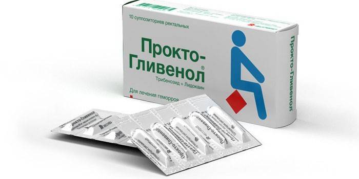 Rektálne čapíky Balenie Procto-Glivenol