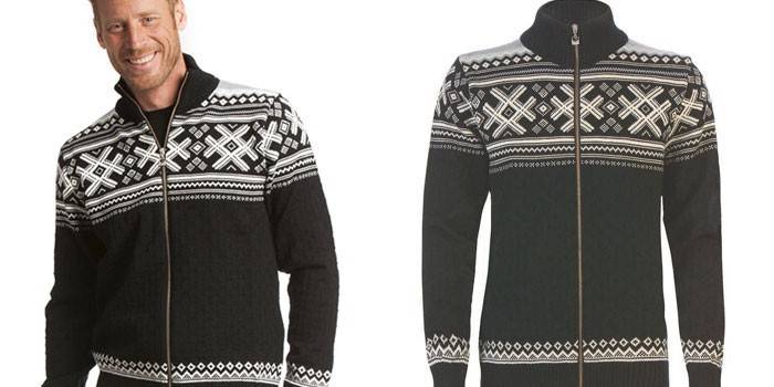 Camisola de lã Merino Haukeli para homem