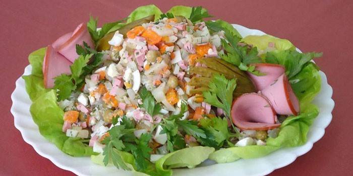 Salada antes de servir