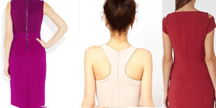 Vestidos de zíper ocultos