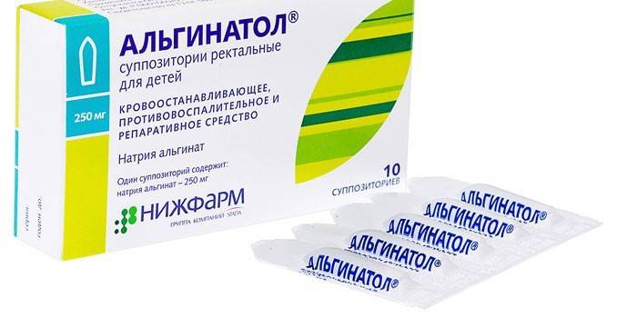 Supositorios rectales Alginatol