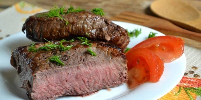 Bem médio, carne assada, carne vitela, bife