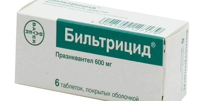 Tabletki Biltricid w opakowaniu