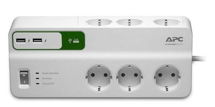 Protetor contra surtos APC PM6U-RS com usb