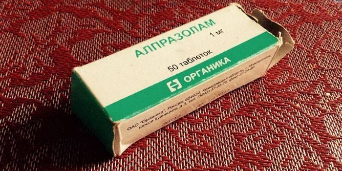 La droga Alprazolam