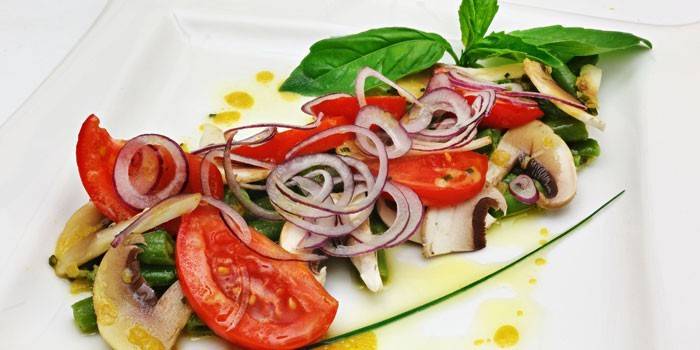 Legumes com cogumelos