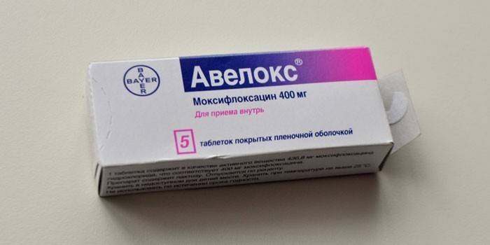 Tabletki Avelox w opakowaniu