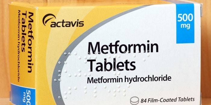 Metformina en el paquete