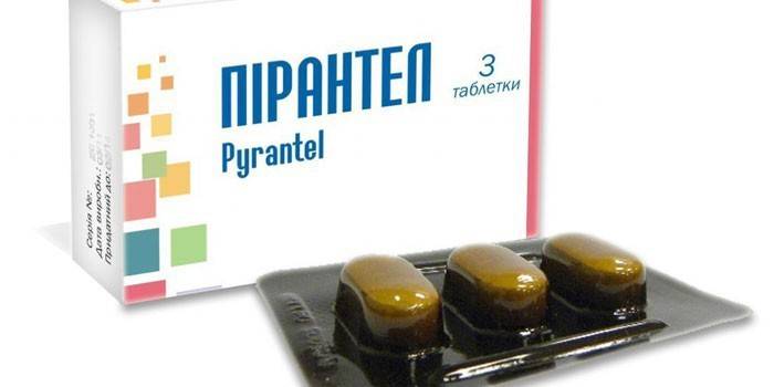 Tabletki Pyrantel w opakowaniu