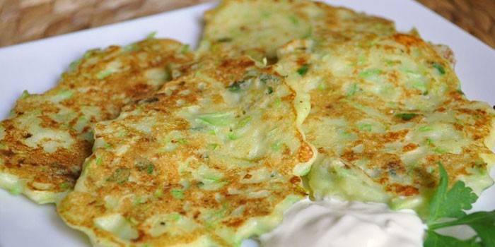 Tortitas de patata con calabacín