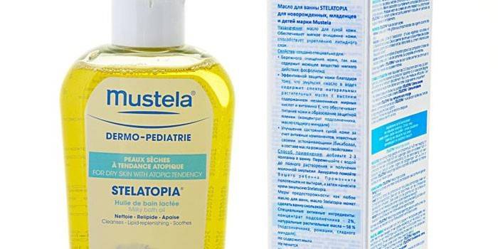 Stelatopia Mustela Bath Oil por pacote.