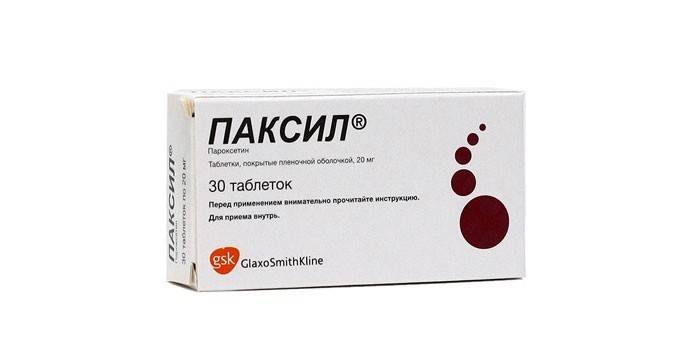 Comprimidos de Paxil