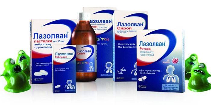 Liek Lazolvan rôznych foriem uvoľňovania