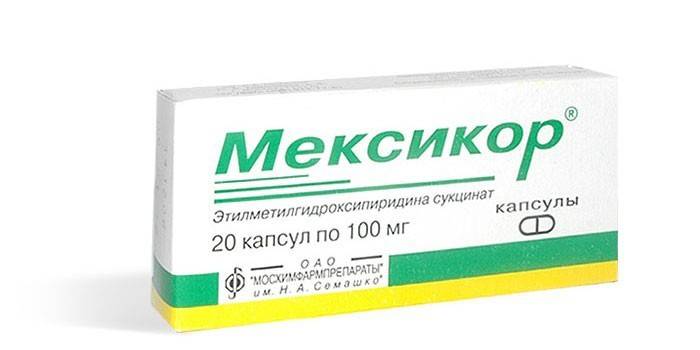 Kapsułki Mexicor w opakowaniu