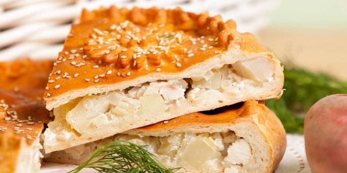 Pastel de pollo y papas