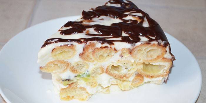 Um pedaço de bolo eclair