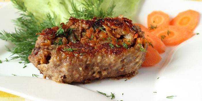 Mleté mäso kebbe plnené zeleninou