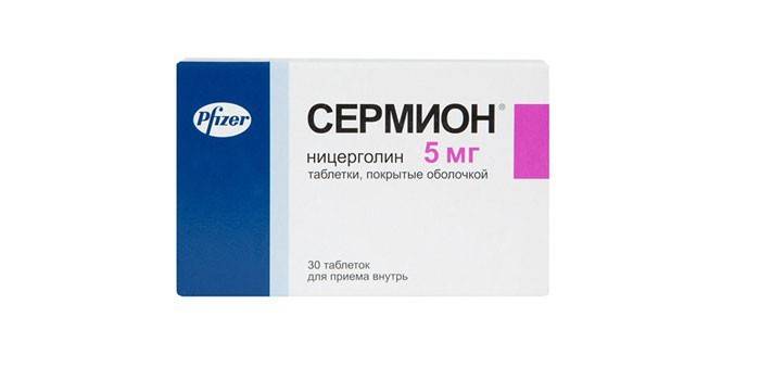 Tabletki Sermion w opakowaniu