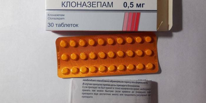 Tabletas de clonazepam