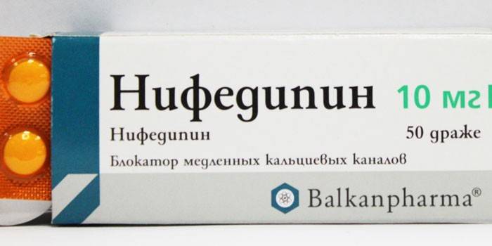 Tablety nifedipínu