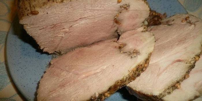 Cerdo al horno en la manga