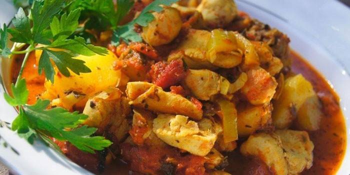 Plato de pollo con papas