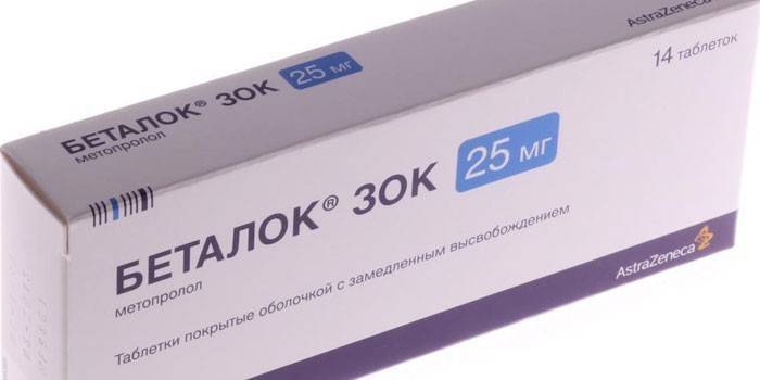 Comprimidos de Betalok Zok por embalagem