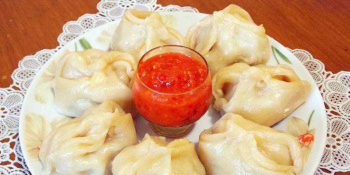 Manti com recheio de abóbora