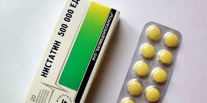 Comprimidos de nistatina por embalagem