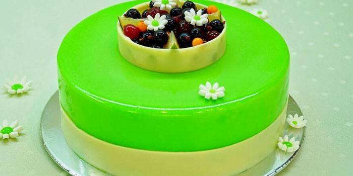 Pastel de hielo a base de gelatina
