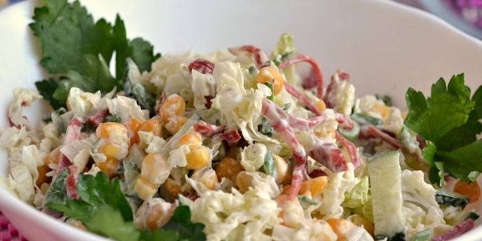 Ensalada de Pekín con Chorizo ​​Ahumado