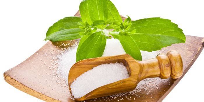Stevia e açúcar