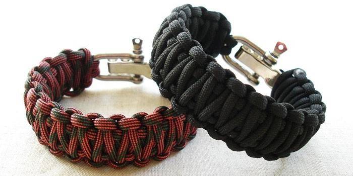 Dwie bransoletki paracord