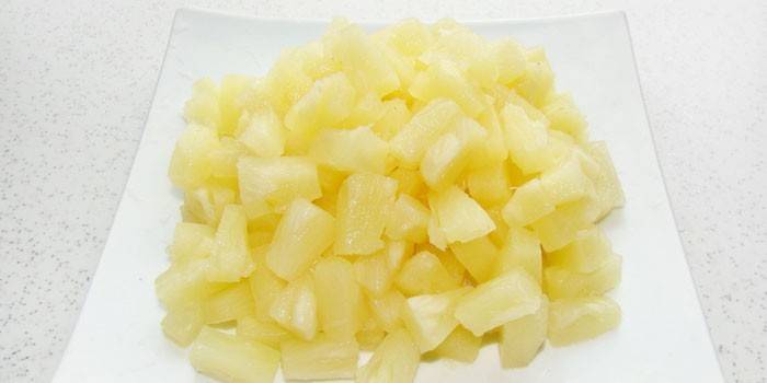Piña enlatada en rodajas