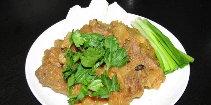 Ensopado de batata com molho