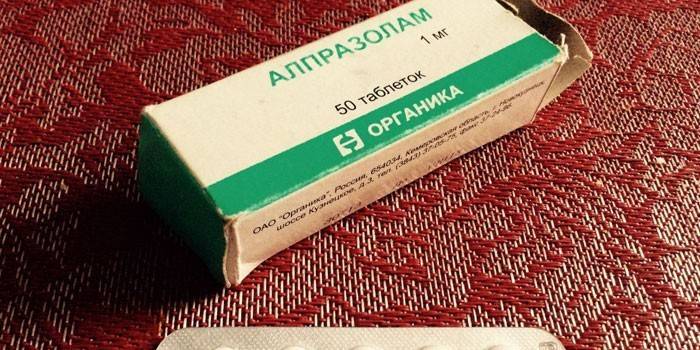 Comprimidos de alprazolam