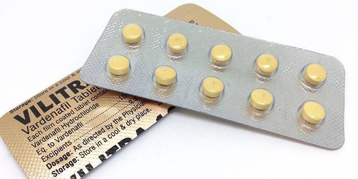 Comprimidos de vardenafil