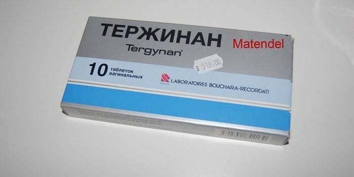Tabletas vaginales terzhinan