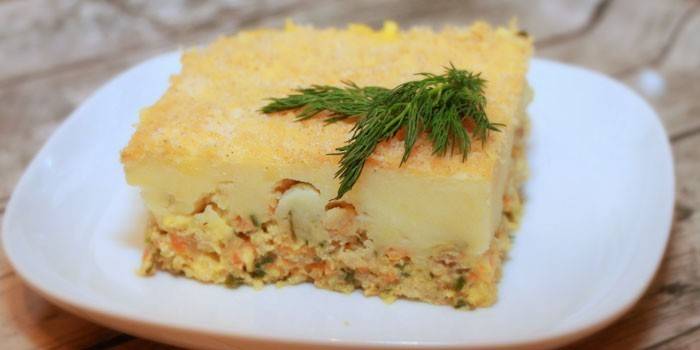 Zapiekanka z puree rybnego