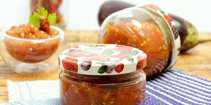 Berenjena caviar en frascos