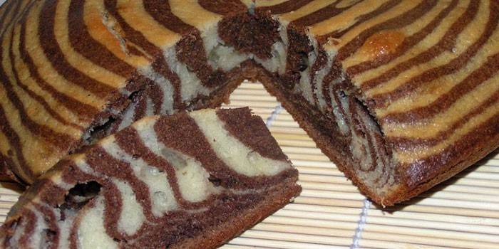 Variación del pastel de cebra