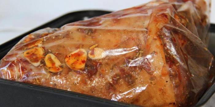Gancho al horno en una manga