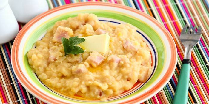 Mingau de Ervilha Seco Fumado